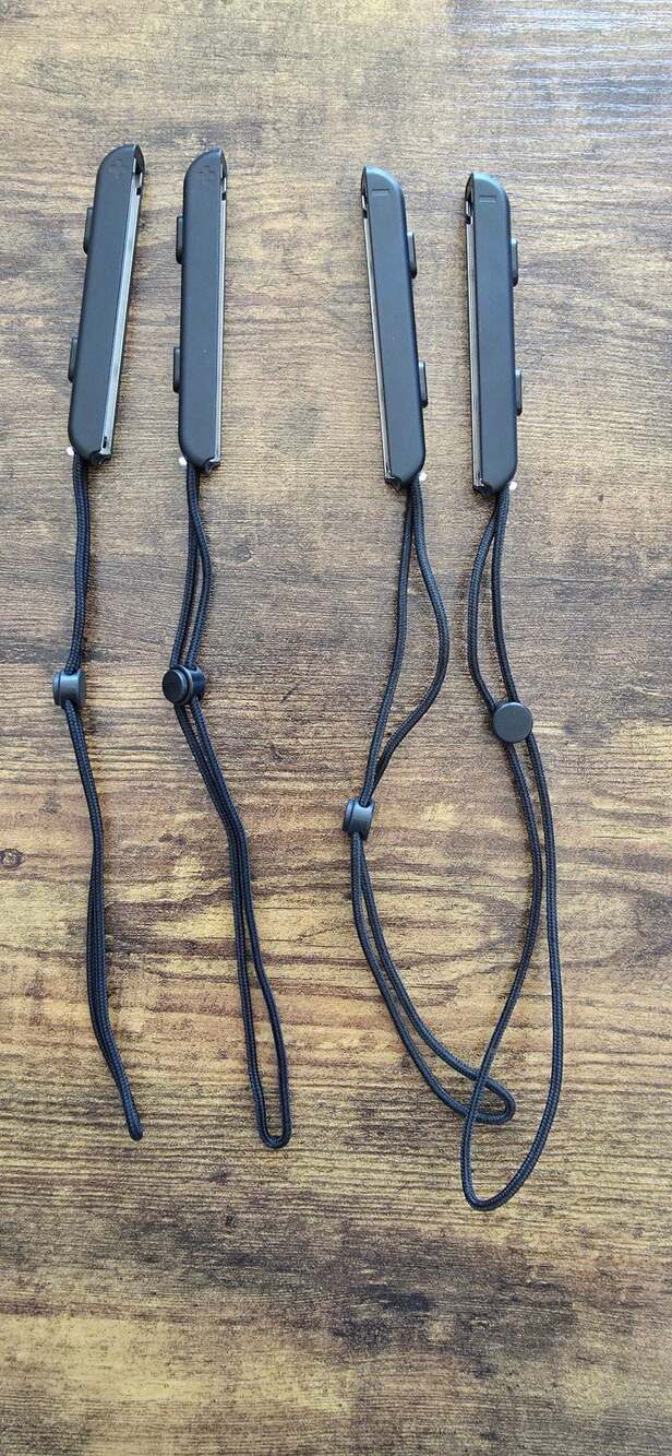 Lot of 4 Genuine Nintendo Switch Joy-Con Black Wrist Straps